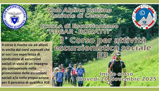 1° Corso per Attività Escursionistica Sociale E3