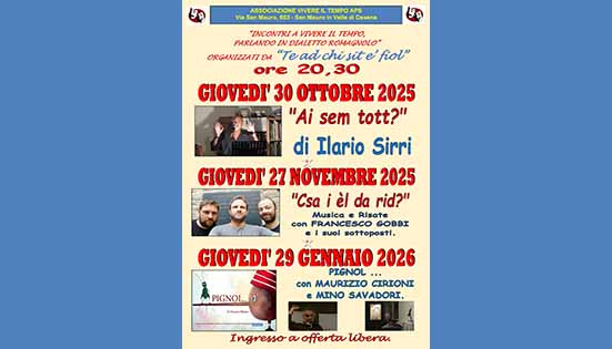 Incontri a Vivere il tempo parlando in dialetto romagnolo