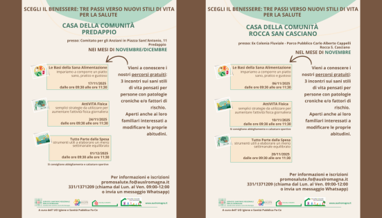 Attività nelle Case della Comunità di Rocca S. Casciano e Predappio