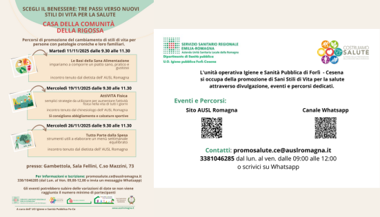 Attività nella Casa della Comunità della Rigossa