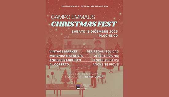 Campo Emmaus Christmas Fest: solidarietà, creatività e festa a Cesena