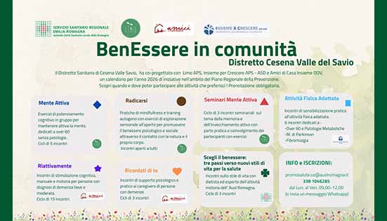 Benessere in comunità 2026