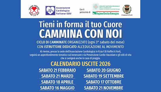Forlì: “Tieni in forma il tuo cuore. Cammina con noi” 2026