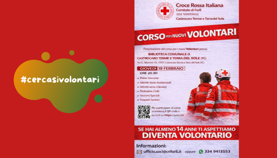 Croce Rossa corso per nuovi volontari