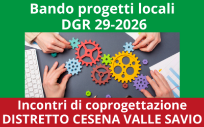 Incontri di coprogettazione distretto Cesena-Valle del Savio – 2026