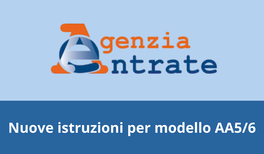 Nuove istruzioni per modello AA5/6
