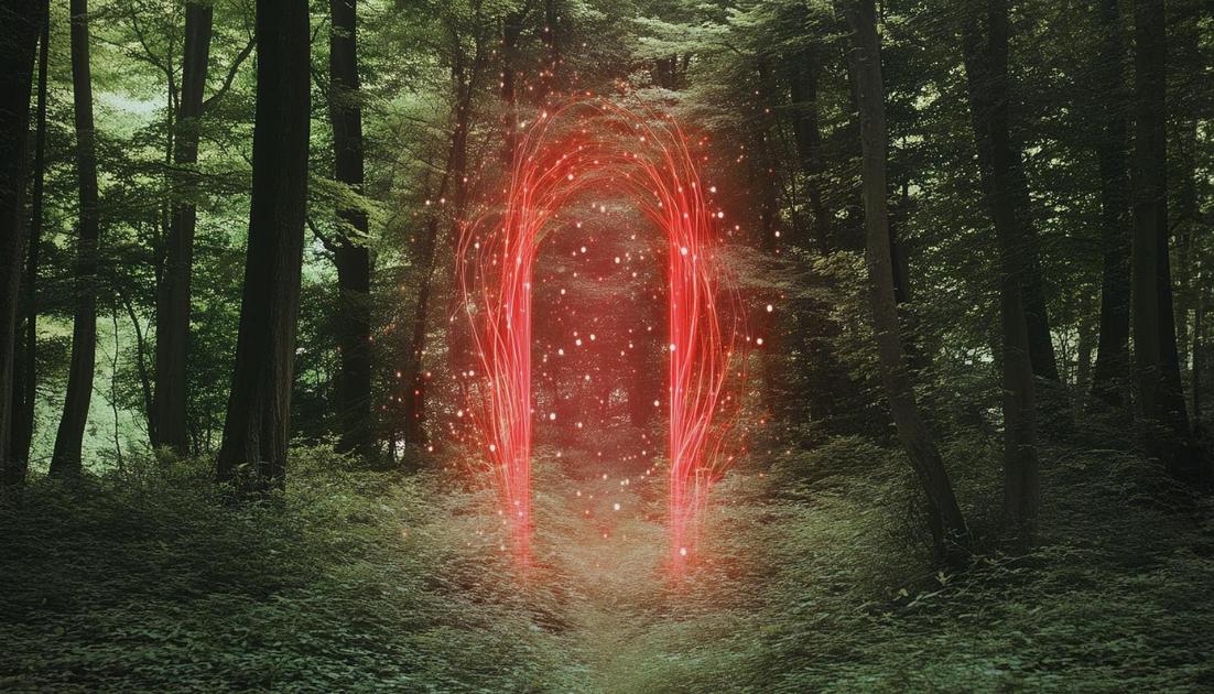 Cancello nel bosco.