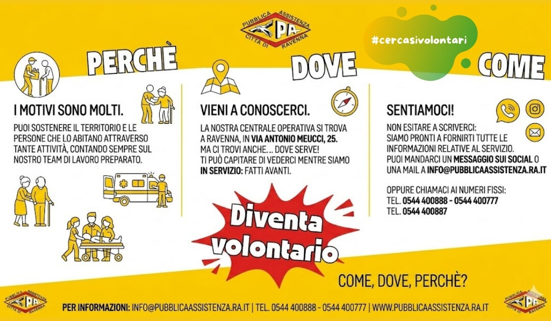 Tempo per la comunità con Pubblica Assistenza Ravenna