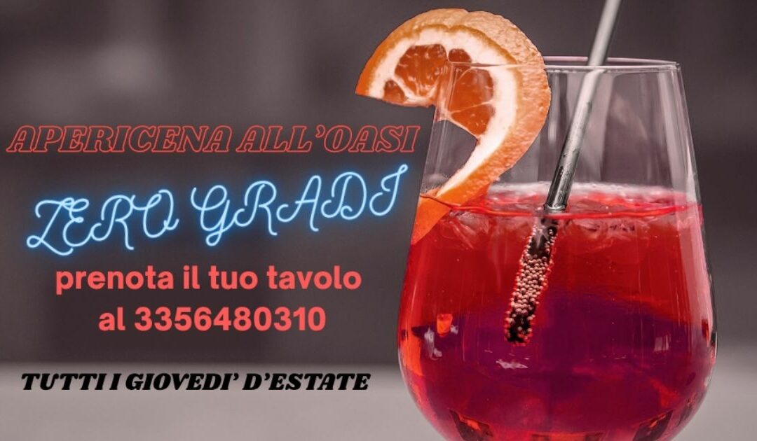 “Zero gradi”, l’apericena in natura all’Oasi