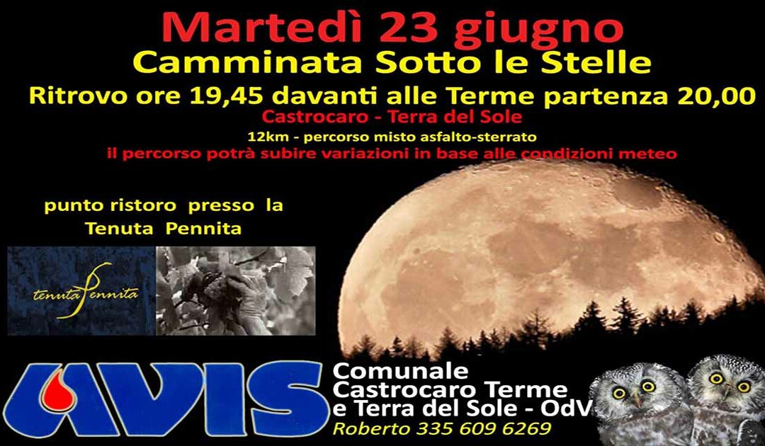 Camminata sotto le stelle a Castrocaro