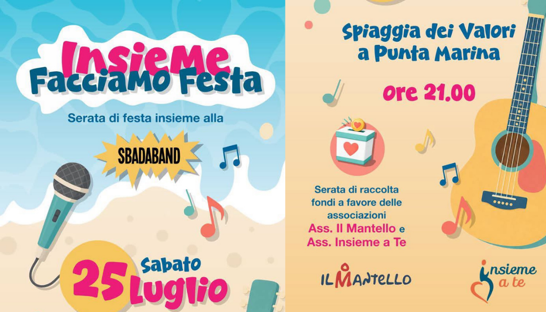 Articolo insieme facciamo festa Evento a Punta di Marina.