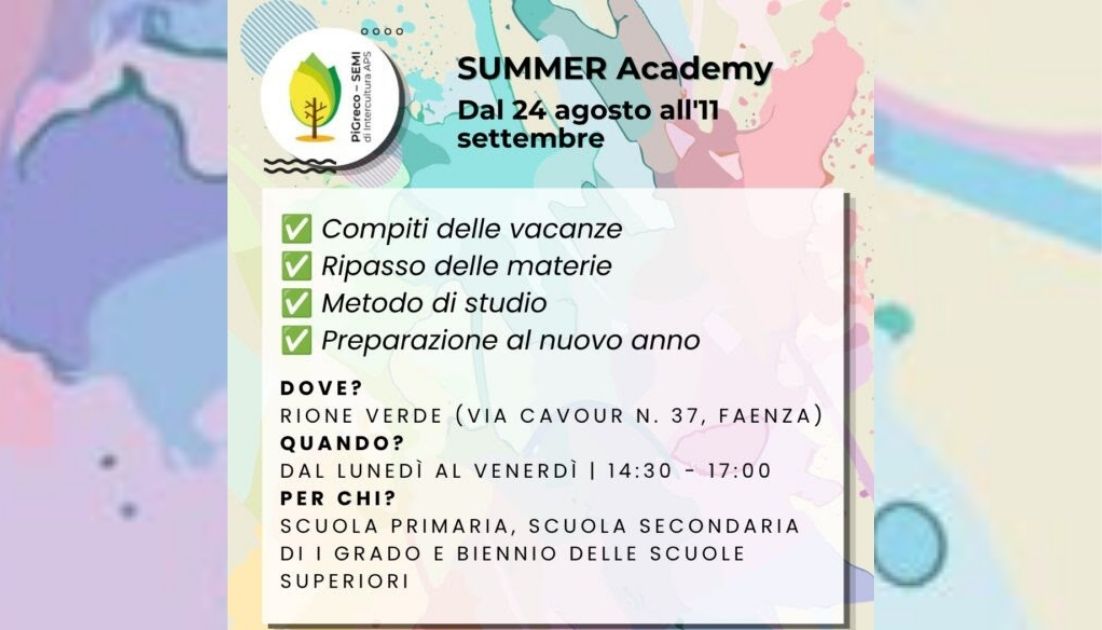 Articolo summer academy Evento a Faenza.