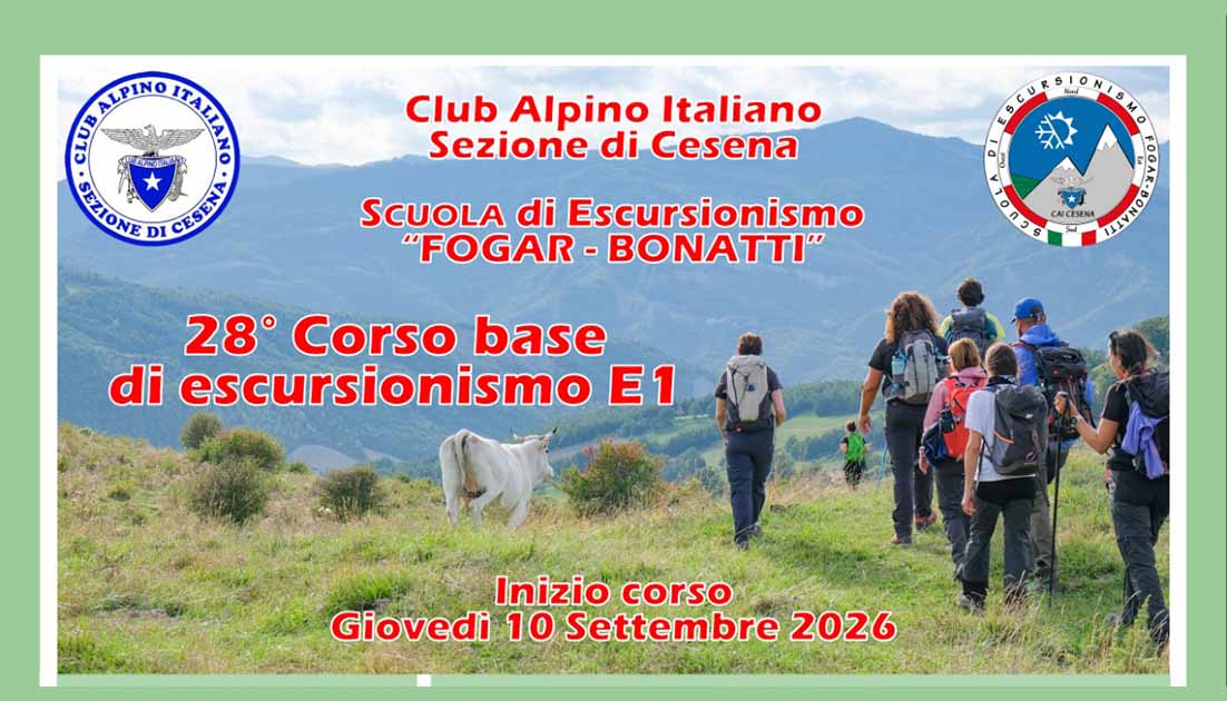 corso base escursionismo cai cesena