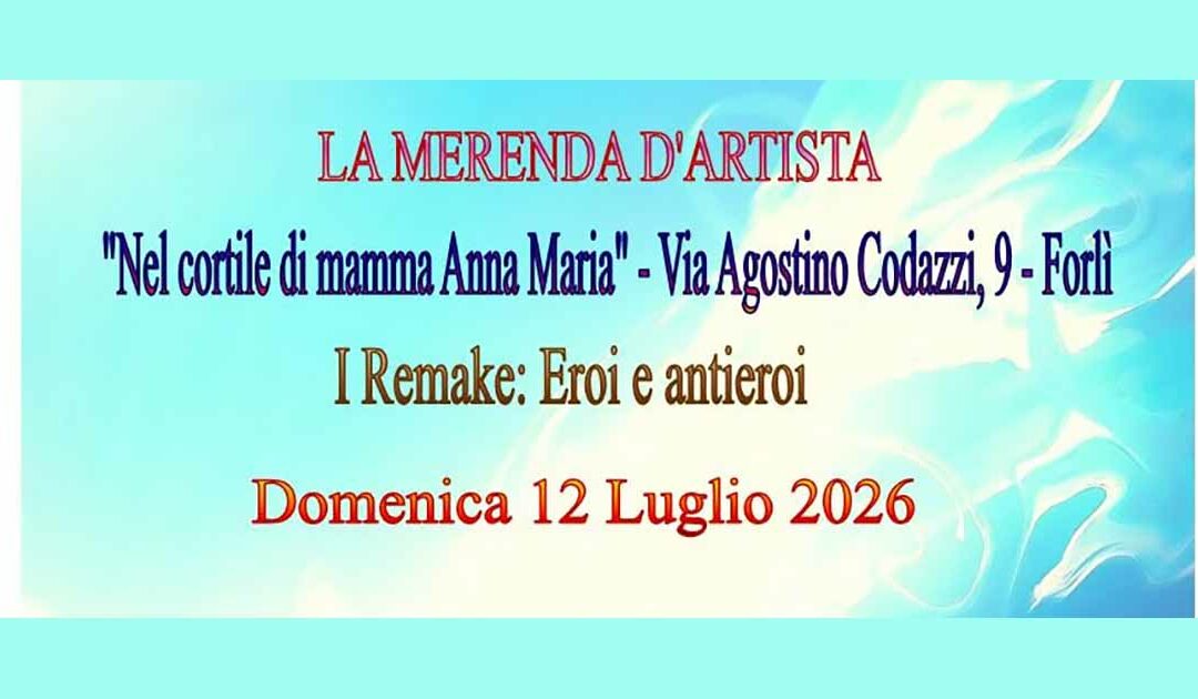 La merenda d’artista luglio 2026