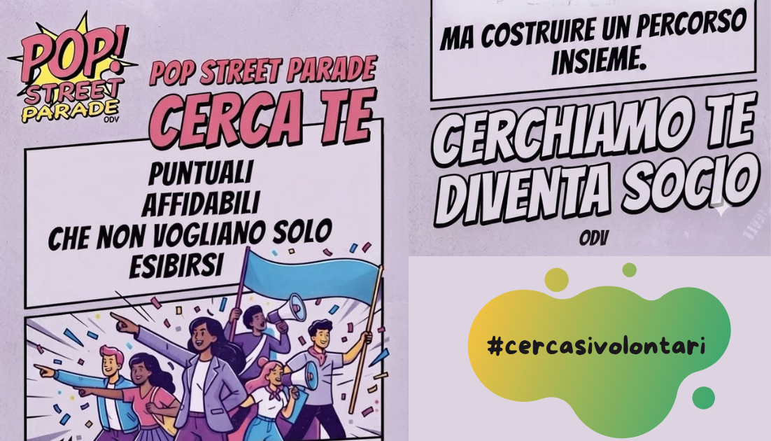 pop street parade cerca volontari
