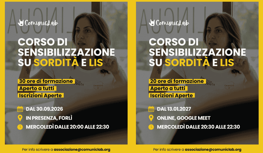 Corsi di sensibilizzazione su sordità e LIS