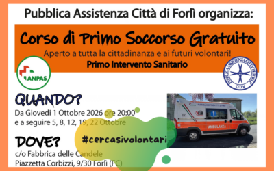 Pubblica Assistenza Forlì un corso per la cittadinanza e nuovi volontari