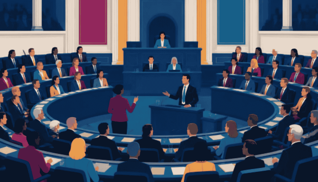 interrogazioni parlamentari immagine di parlamento in riunione