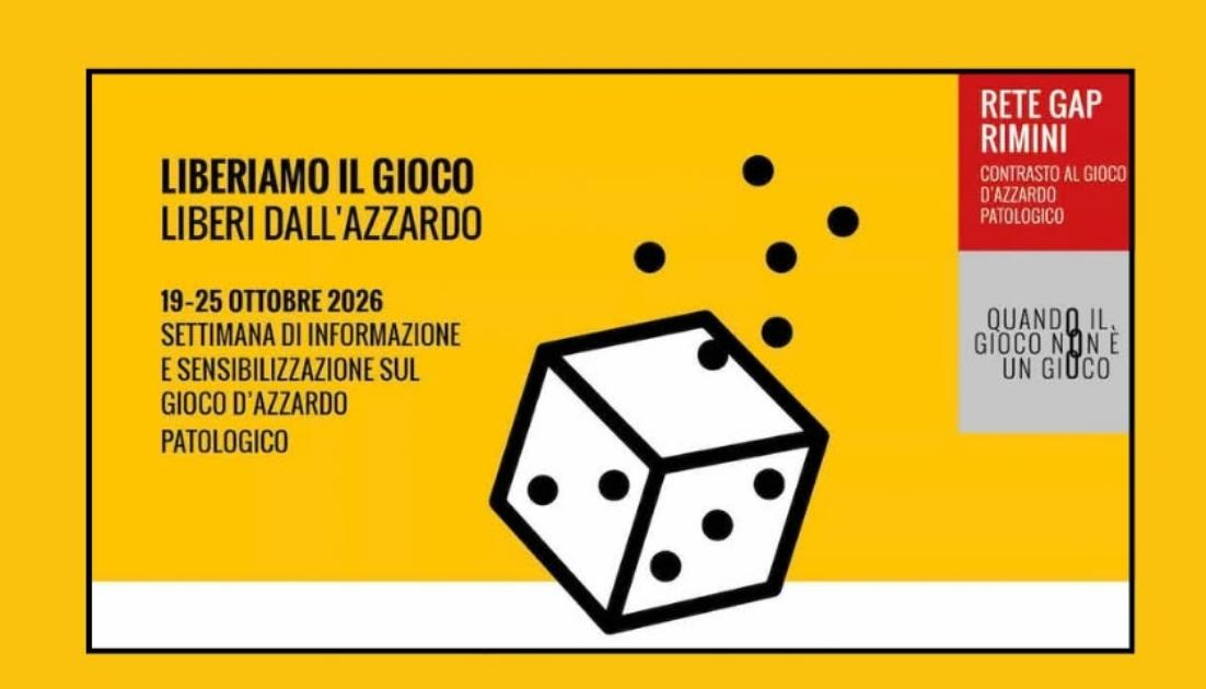 Particolare locandina con sfondo giallo acceso e in primo piano un dato che perde i punti neri su una faccia